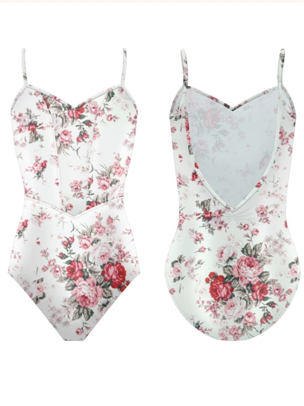NWT Danse De Paris JARDIN ROSE ROUGE Ballet Dance Leotard in Adult Medium